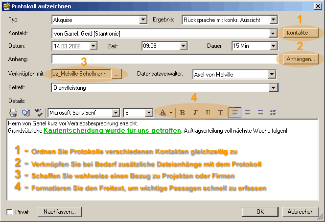 Screen Protokoll erstellen