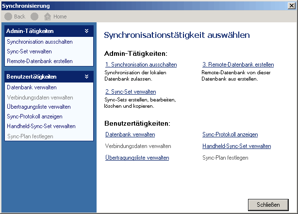 Screen Synchronisationseinstellungen